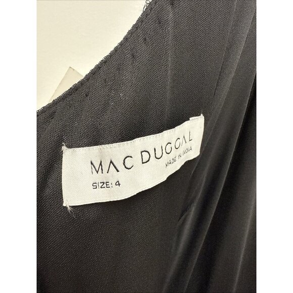 MAC DUGGAL Size 4 Black 10883 Embellished Scoop Neck Tiered Formal Gown Dress - Picture 10 of 11